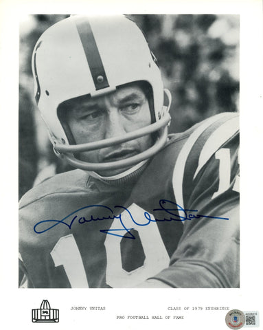 Johnny Unitas Autographed/Signed Baltimore Colts 8x10 Photo Beckett 57609
