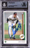 Braves John Smoltz Authentic Signed 1989 Upper Deck #17 Rookie Card BAS Slabbed