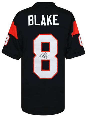 Jeff Blake Signed Black Custom Football Jersey w/95 Pro Bowl - (SCHWARTZ COA)