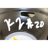 Kaleb Johnson Autographed Pittsburgh Steelers Mini Helmet Beckett Witness 51702