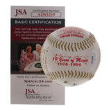 Ozzie Smith Signed LE Career Stat Engraved Baseball (JSA COA) St. Louis Cardinal