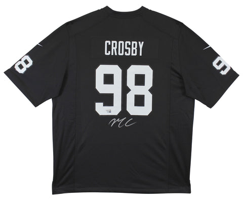 Raiders Maxx Crosby Authentic Signed Black Nike Game Jersey Autographed Fanatics