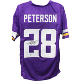 Adrian Peterson Autographed Pro Style XL Purple Jersey Beckett Witness 49287