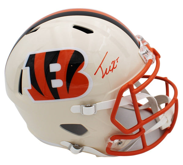 Tee Higgins Signed Cincinnati Bengals Speed Full Size Retro NFL Helmet