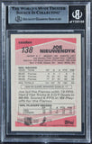 Flames Joe Nieuwendyk Authentic Signed 1989 Topps #138 Card BAS Slabbed