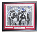 Hoosiers (8) Cast Signed Framed 16x20 Team Huddle Photo BAS