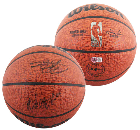 De'Aaron Fox & Malik Monk Authentic Signed Spalding Basketball BAS #BP33077
