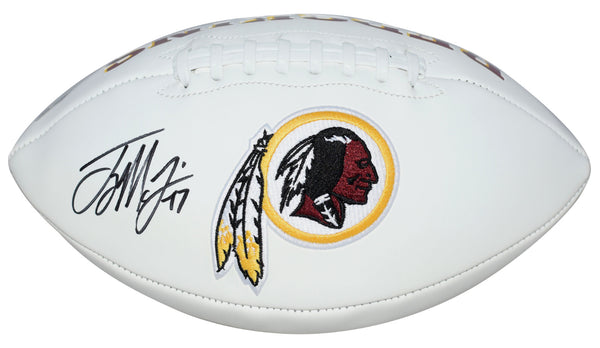 TERRY McLAURIN AUTOGRAPHED WASHINGTON REDSKINS WHITE LOGO FOOTBALL BECKETT