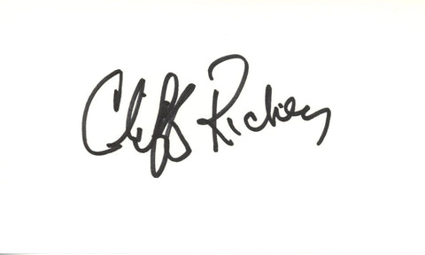 Cliff Richey Autographed/Signed Tennis Index Card Beckett 45356