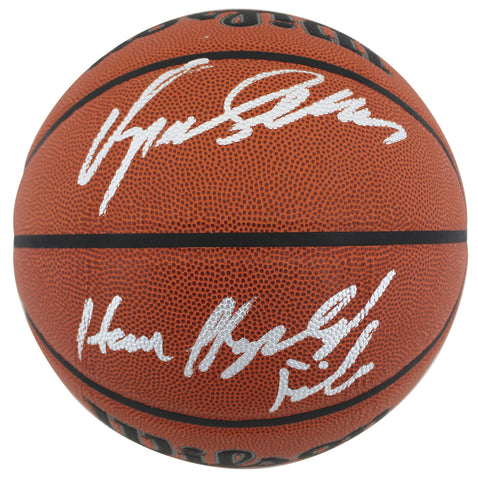 Hawks Dominique Wilkins "Human Highlight Film" Signed Wilson Basketball BAS Wit