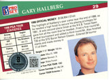 Gary Hallberg Autographed 1991 Pro Set #29 Trading Card Beckett 44855