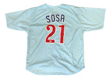 Sammy Sosa Chicago Signed Light Blue Baseball Jersey BAS