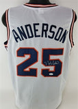 Nick Anderson Signed Illinois Fighting Illini Jersey (JSA COA) Orlando Magic Grd