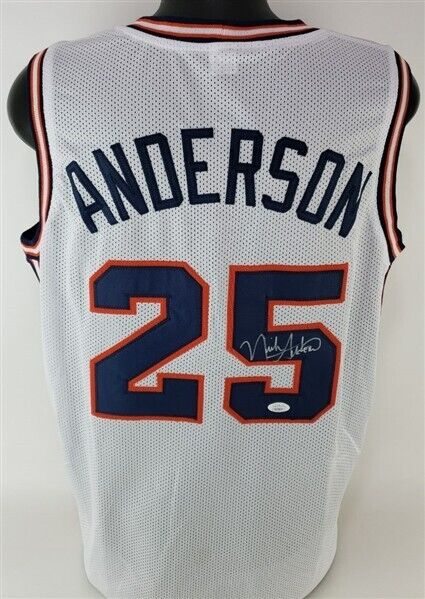 Nick Anderson Signed Illinois Fighting Illini Jersey (JSA COA) Orlando Magic Grd