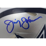 Jimmy Johnson Autographed/Signed Dallas Cowboys Mini Helmet HOF Beckett 50129