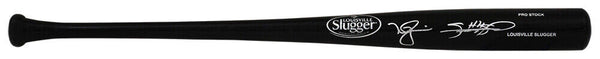 Sammy Sosa & Mark McGwire Signed Louisville Slugger Pro Black Bat (SCHWARTZ COA)