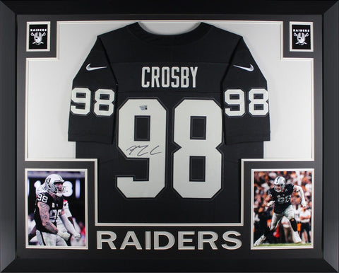 Maxx Crosby Autographed Las Vegas Raiders Nike Limited Framed Jersey Fanatics