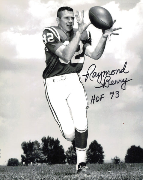 Raymond Berry Autographed 8x10 Photo Baltimore Colts "HOF 1973" SKU #245991