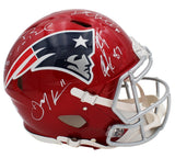 Multi Signed New England Patriots Speed Flash Helmet Incl R Gronkowski /T Brady