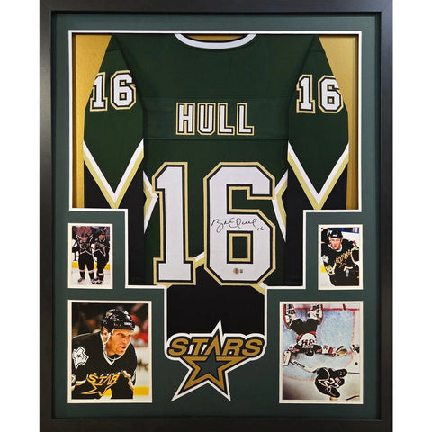 Brett Hull Autographed Signed Framed Dallas Stars Jersey BECKETT