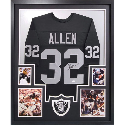 Marcus Allen Autographed Signed Framed Raiders Jersey BECKETT BAS