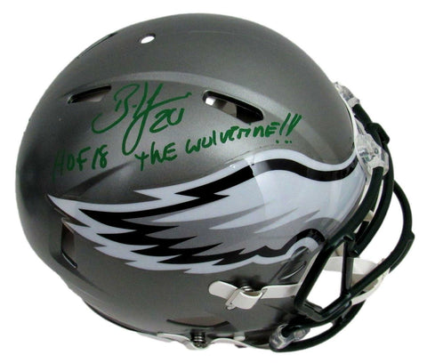 Brian Dawkins HOF Signed Eagles Full Size Flash Authentic Helmet Beckett 165097
