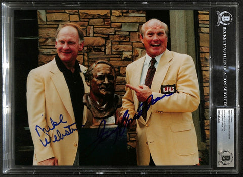 Bradshaw/Webster Dual-Signed 8x10 Photo HOF Induction Steelers BAS 10 201294