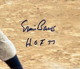 Ernie Banks Autographed 'HOF 77' 16x20 Photo - Deluxe (28x30) Frame PSA/DNA COA
