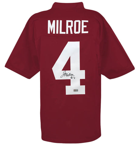 Jalen Milroe Signed Maroon Custom College Football Jersey (ALABAMA) Tri-Star COA