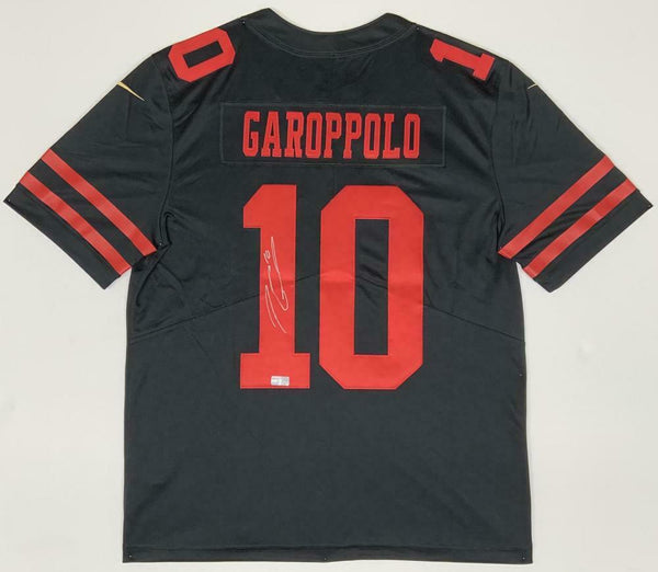 JIMMY GAROPPOLO Autographed 49ers Nike Black Limited Jersey TRISTAR