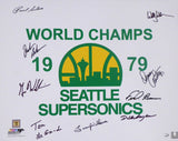 1978-79 NBA CHAMP SUPERSONICS AUTOGRAPHED 16X20 PHOTO 9 SIGS WILKENS MCS 145854