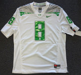 Oregon Ducks Marcus Mariota Autographed Signed White Nike Jersey Size L MM Holo