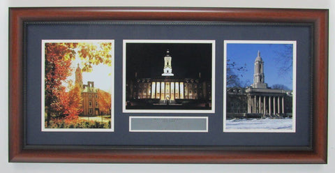 Penn State University Old Main Building Color Photo Collage Framed 141742