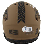 Ravens Ray Lewis Authentic Signed Salute To Service II Speed Mini Helmet BAS Wit