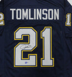 SD Chargers LADAINIAN TOMLINSON Signed Custom Replica Navy Jersey AUTO - BAS