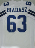 Cowboys Center TYLER BIADASZ Signed Custom Replica White Jersey AUTO - JSA