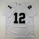 Autographed/Signed Rich Gannon Oakland Las Vegas White Football Jersey JSA COA