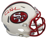 49ers Dre Greenlaw Signed Retro Speed Mini Helmet W/ Case BAS Witnessed