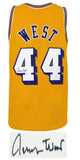 Jerry West Signed Lakers Gold 71-72 T/B M&N Swingman Basketball Jersey -(SS COA)
