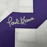 Autographed/Signed Paul Krause Minnesota White Football Jersey Beckett COA