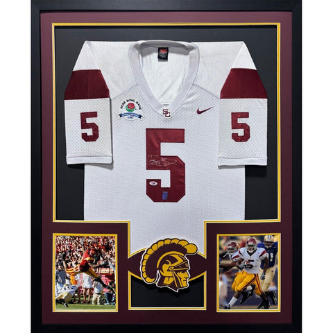 Reggie Bush Autographed Signed Framed USC Front Jersey PSA/DNA