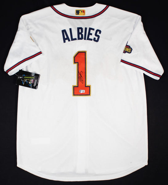 Ozzie Albies Signed Atlanta Braves Jersey (Beckett) 2019 World Champion 2nd Base
