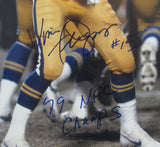 Vince Ferragamo Los Angeles Rams Signed/Inscribed 16x20 Photo JSA 210064