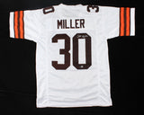 Cleo Miller Signed Browns Jersey (Beckett COA) Cleveland Full Back 1975-1982