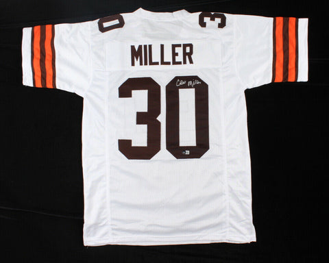 Cleo Miller Signed Browns Jersey (Beckett COA) Cleveland Full Back 1975-1982