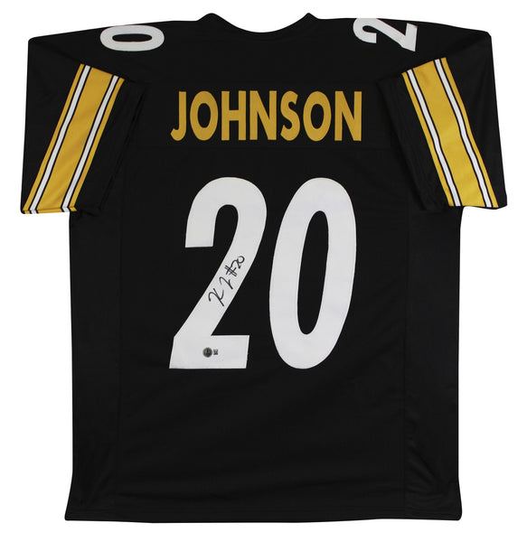 Kaleb Johnson Authentic Signed Black Pro Style Jersey Autographed BAS Witnessed