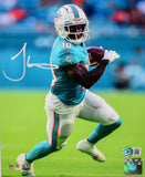 Tyreek Hill Autographed Miami Dolphins 8X10 Teal Jersey Photo- Beckett W Holo