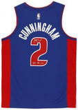 FRMD Cade Cunningham Pistons Signed Icon Swingman Jersey "2021 1 Draft Pick" Ins