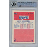 Alvin Robertson Autographed 1986-87 Fleer 92 Trading Card 10 Grade Beckett 47018