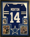 FRAMED DALLAS COWBOYS CRAIG MORTON AUTOGRAPHED SIGNED JERSEY JSA COA